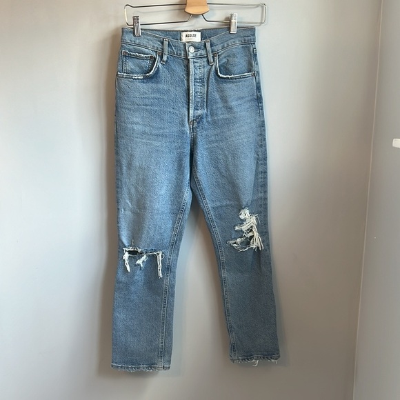 AGOLDE Riley High Rise Crop in Whiplash SZ 25 - Picture 4 of 7